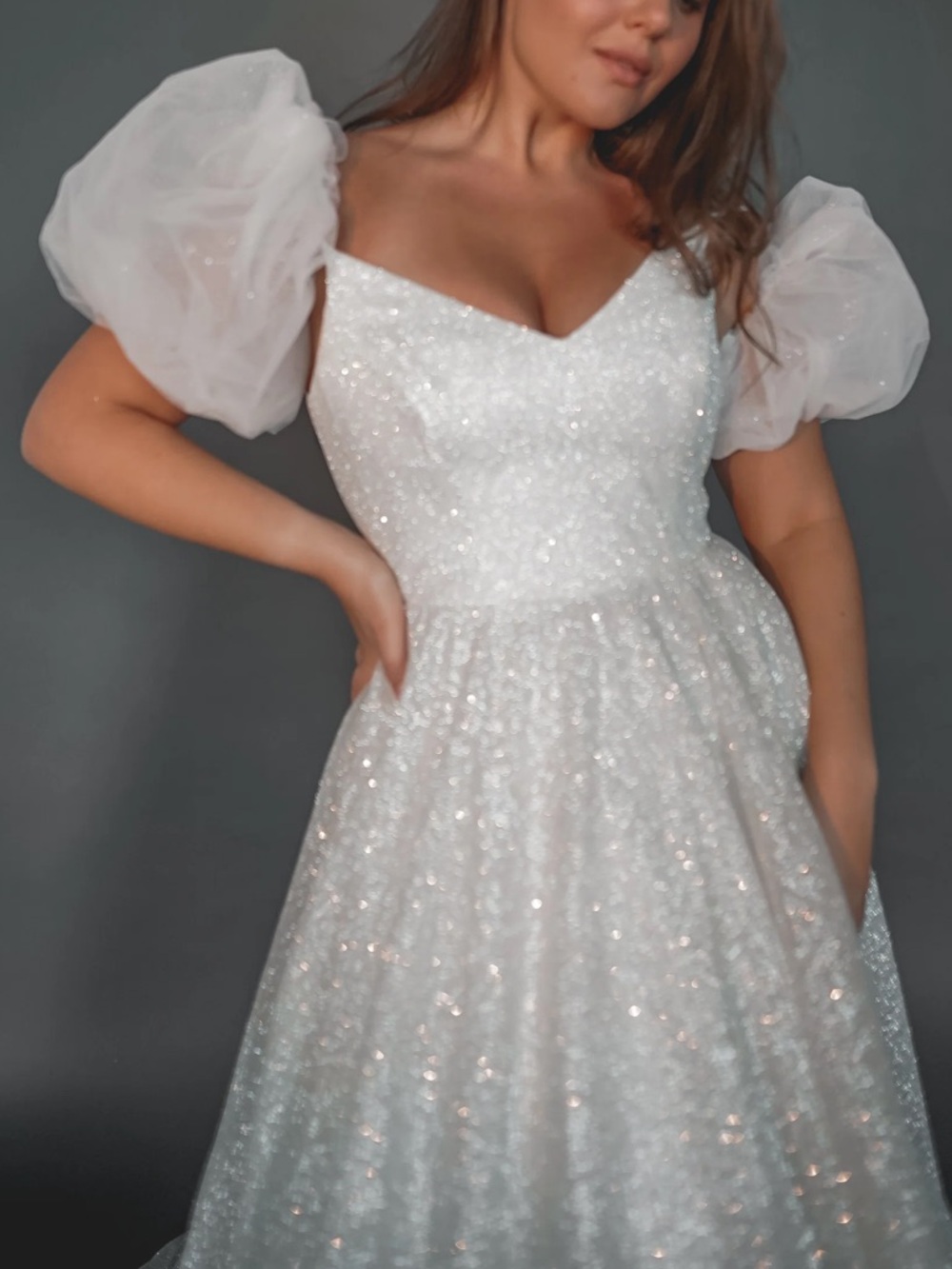 Made with Love Organza Puff Sleeves OS